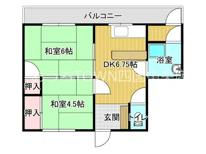 森田マンション(2DK/3階)の間取り写真