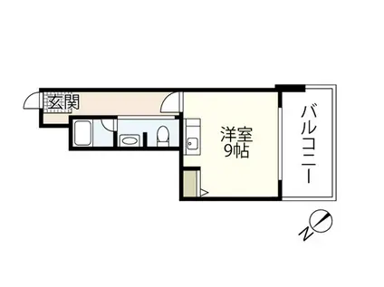 ALIVIO(ワンルーム/3階)の間取り写真
