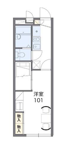 レオパレスマニエ(1K/1階)の間取り写真