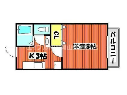 シングルライフ富田(1K/1階)の間取り写真