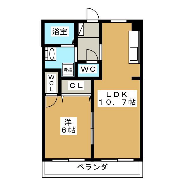 アルジェノン(1LDK/3階)の間取り写真