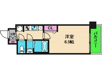 アドバンス大阪ブリアント(1K/10階)の間取り写真