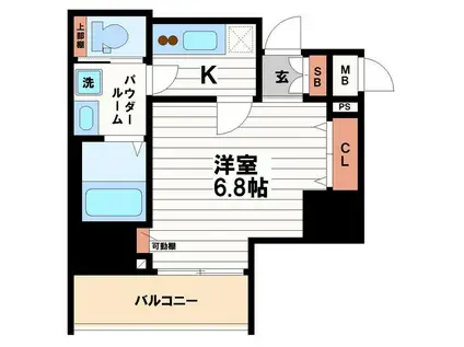 レオンコンフォート上本町カレント(1K/11階)の間取り写真