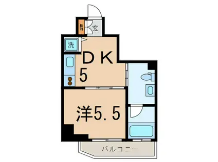 プライムアーバン三軒茶屋(1DK/2階)の間取り写真