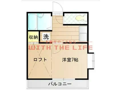シャトレ津福本町(1K/2階)の間取り写真
