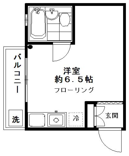 ハイム戸越(ワンルーム/2階)の間取り写真