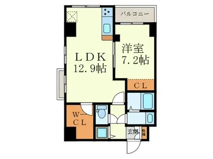 SAWARABI PARK HOUSE(1LDK/8階)の間取り写真