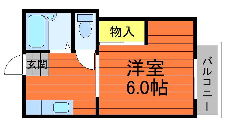 宮原マンション福井(1K/1階)の間取り写真