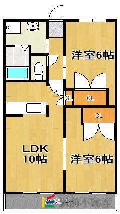 ガーデンヒルズ(2LDK/1階)の間取り写真