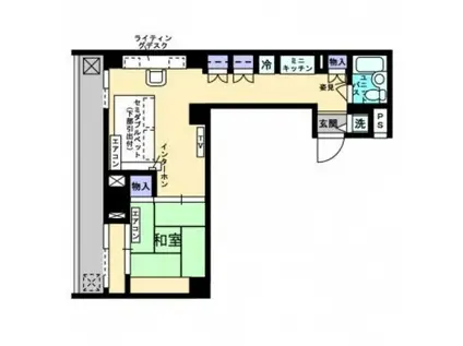 アルファコンフォート博多(ワンルーム/3階)の間取り写真