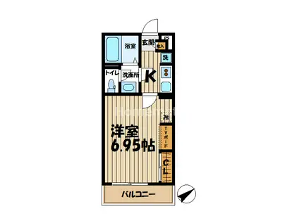 グレイス長尾台(1K/1階)の間取り写真
