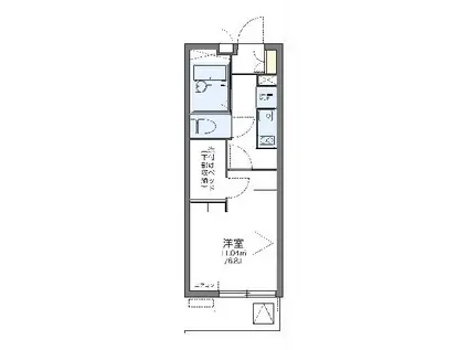 レオパレスヒルトップ 壱番館(1K/3階)の間取り写真