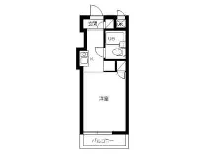 スカイコート日吉(ワンルーム/2階)の間取り写真