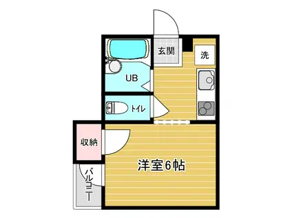 高槻井上ビル(1K/5階)の間取り写真