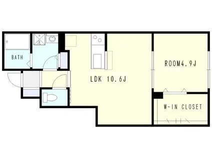 プロムナード(1LDK/1階)の間取り写真