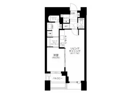 ドゥ・トゥール イースト棟(1LDK/47階)の間取り写真