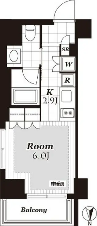 レジデンシャルステート白金 5階階 間取り
