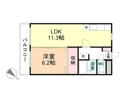 メゾン光陽(1LDK/3階)の間取り写真