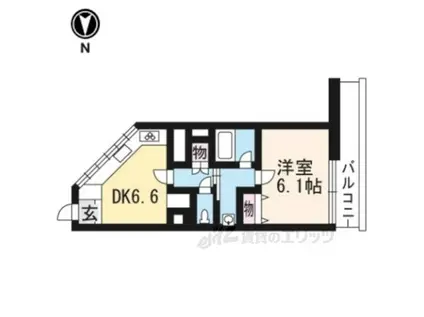 SCHEWALBE西棟(1DK/3階)の間取り写真