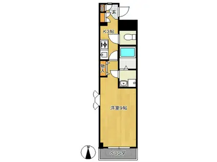 コスモなかね(1K/1階)の間取り写真