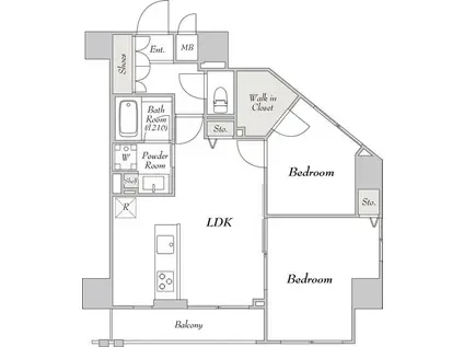 MYRIA RESIDENCE KOMAGOME(2LDK/10階)の間取り写真