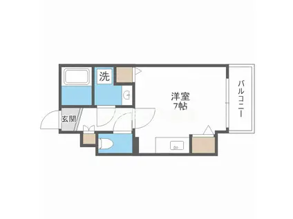 レジデンス本町(ワンルーム/11階)の間取り写真