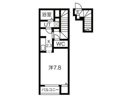 レグランド(1K/2階)の間取り写真