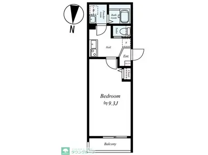 坂戸市南町IIB棟アパート B(1K/1階)の間取り写真