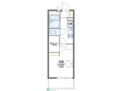 レオパレスGRACE(1K/3階)の間取り写真