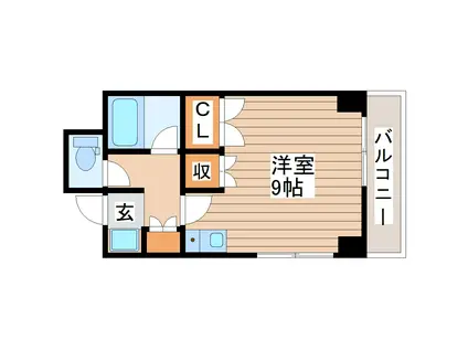 メイゾン西多賀(ワンルーム/6階)の間取り写真