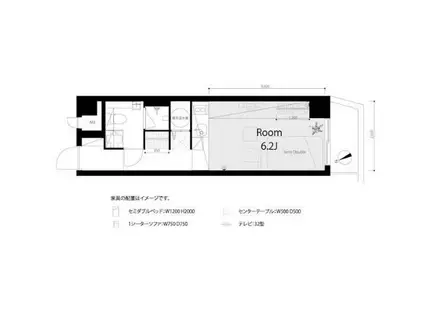 ライオンズガーデン池田山(ワンルーム/2階)の間取り写真