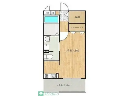 グランインカム曙(ワンルーム/3階)の間取り写真