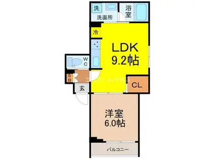 アネックス マスゼン(1LDK/2階)の間取り写真
