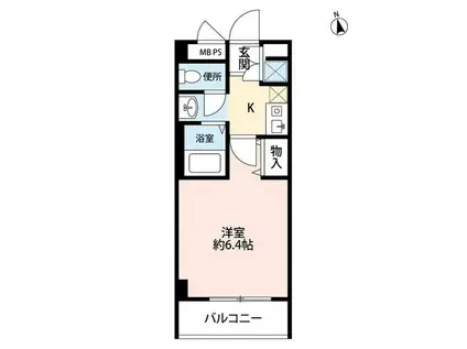 アンプルールベトン 川口(1K/3階)の間取り写真