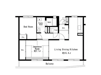 エルナス江戸川(2LDK/3階)の間取り写真