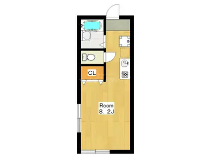 ヴィラコート中野(ワンルーム/1階)の間取り写真