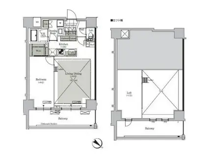 パークキューブ西ヶ原ステージ(1LDK/10階)の間取り写真