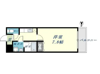 エスティームⅡ番館(1K/2階)の間取り写真