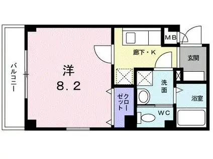 フェリエーラ南砂弐番館(1K/3階)の間取り写真