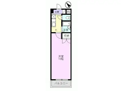 アルトラマンション中津川 C棟(1K/7階)の間取り写真