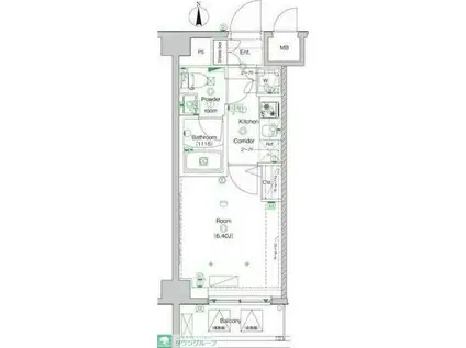 レアライズ西川口Ⅱ(1K/7階)の間取り写真