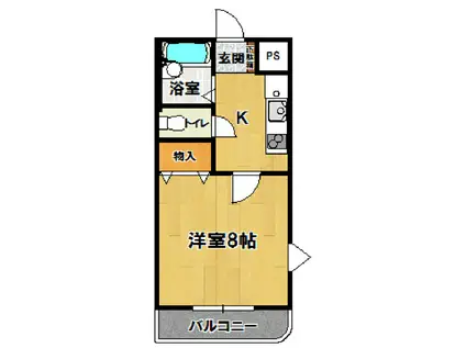 トリニティミツワ2(1K/3階)の間取り写真