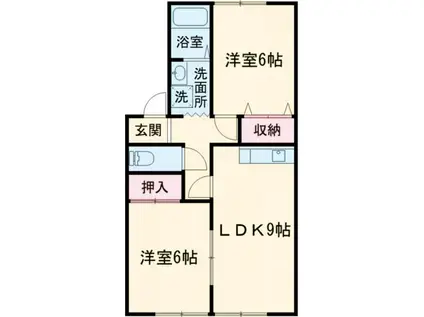 セジュールエイコーA棟(2DK/1階)の間取り写真