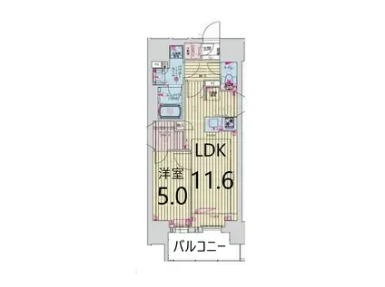 プレサンス丸の内サージュ(1LDK/9階)の間取り写真