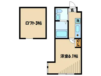 メゾン・ド・アベニール(1K/1階)の間取り写真