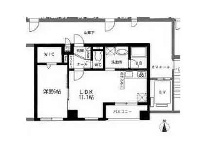 メゾンドソレイユ(1LDK/3階)の間取り写真