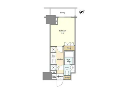 ラティエラ板橋(1K/9階)の間取り写真