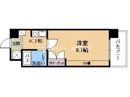 サンクリエートハヤシ壹號館(1K/6階)の間取り写真