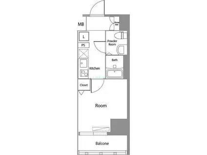 大神宮下RESIDENCE(1K/9階)の間取り写真