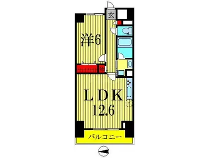 プリマヴェーラ(1LDK/7階)の間取り写真